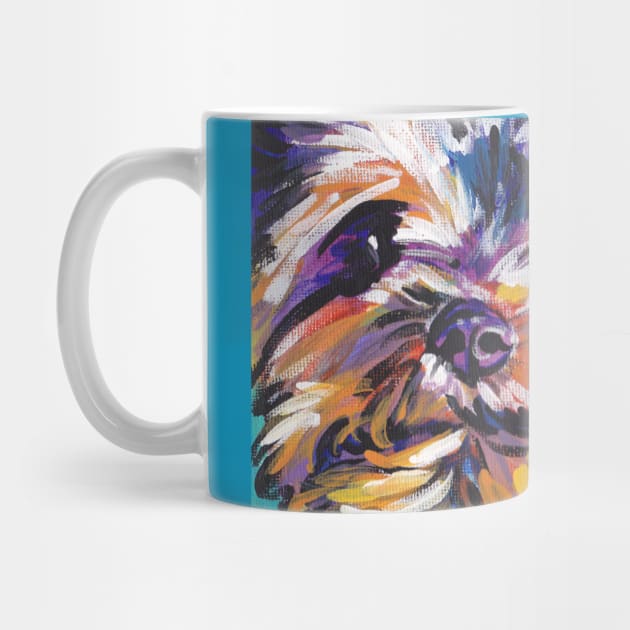 Yorkie Yorkshire Terrier Bright colorful pop dog art by bentnotbroken11